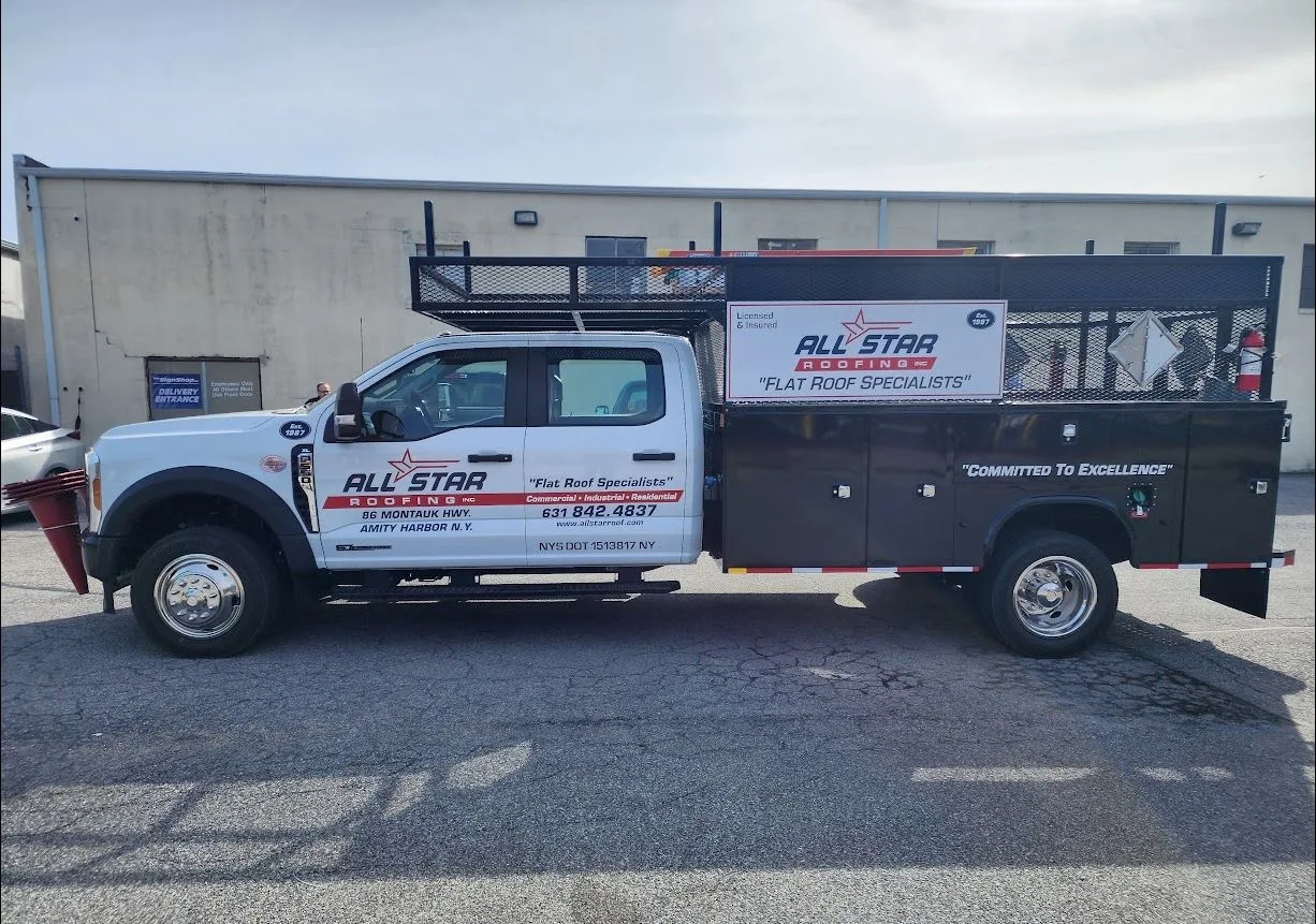 All-Star Roofing Inc. founder Ron Taylor overseeing flat roof installation project in Suffolk County, Long Island